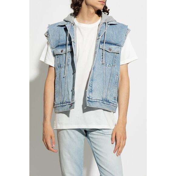 Gucci Men Size 48/ M Denim Gilet Vest Jacket Hooded Hollywood Babylon NWT $3150 - Picture 5 of 16